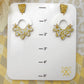 Happy Bloom Dangles in White and Gold Leopard