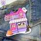 Haunted Bookstore Brooch in Laser Cut Acrylic