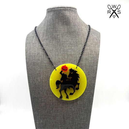 Headless Horseman Glow in the Dark Necklace