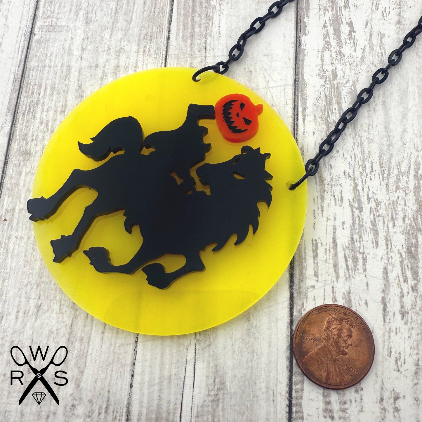 Headless Horseman Glow in the Dark Necklace