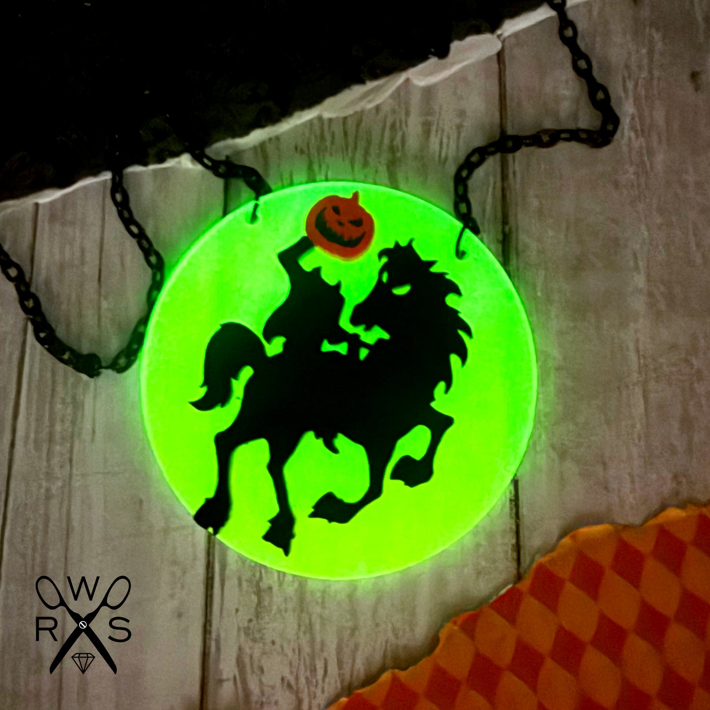 Headless Horseman Glow in the Dark Necklace