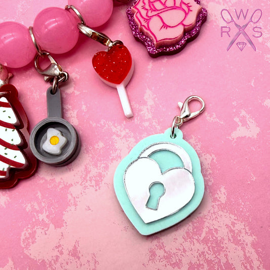 Heart Padlock Bestie Charm