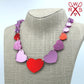 Heartstrings Necklace in Pink and Red