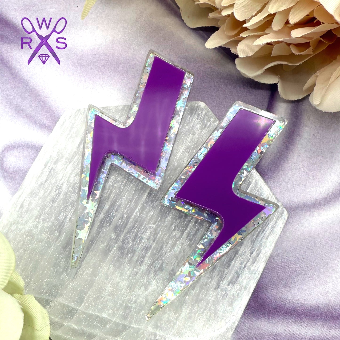 High Voltage Purple Statement Studs