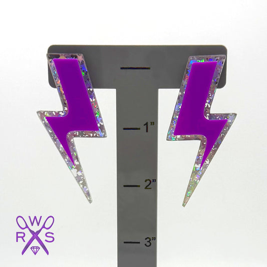 High Voltage Purple Statement Studs