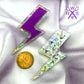 High Voltage Purple Statement Studs