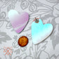 Holographic Heart Statement Studs