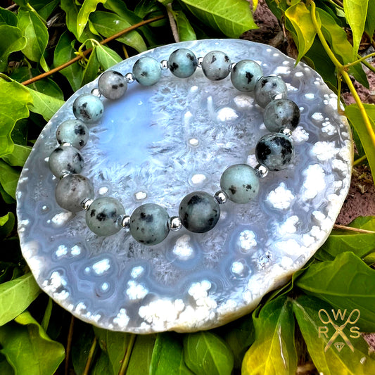 SALE Gemstone Bracelet - Kiwi Jasper