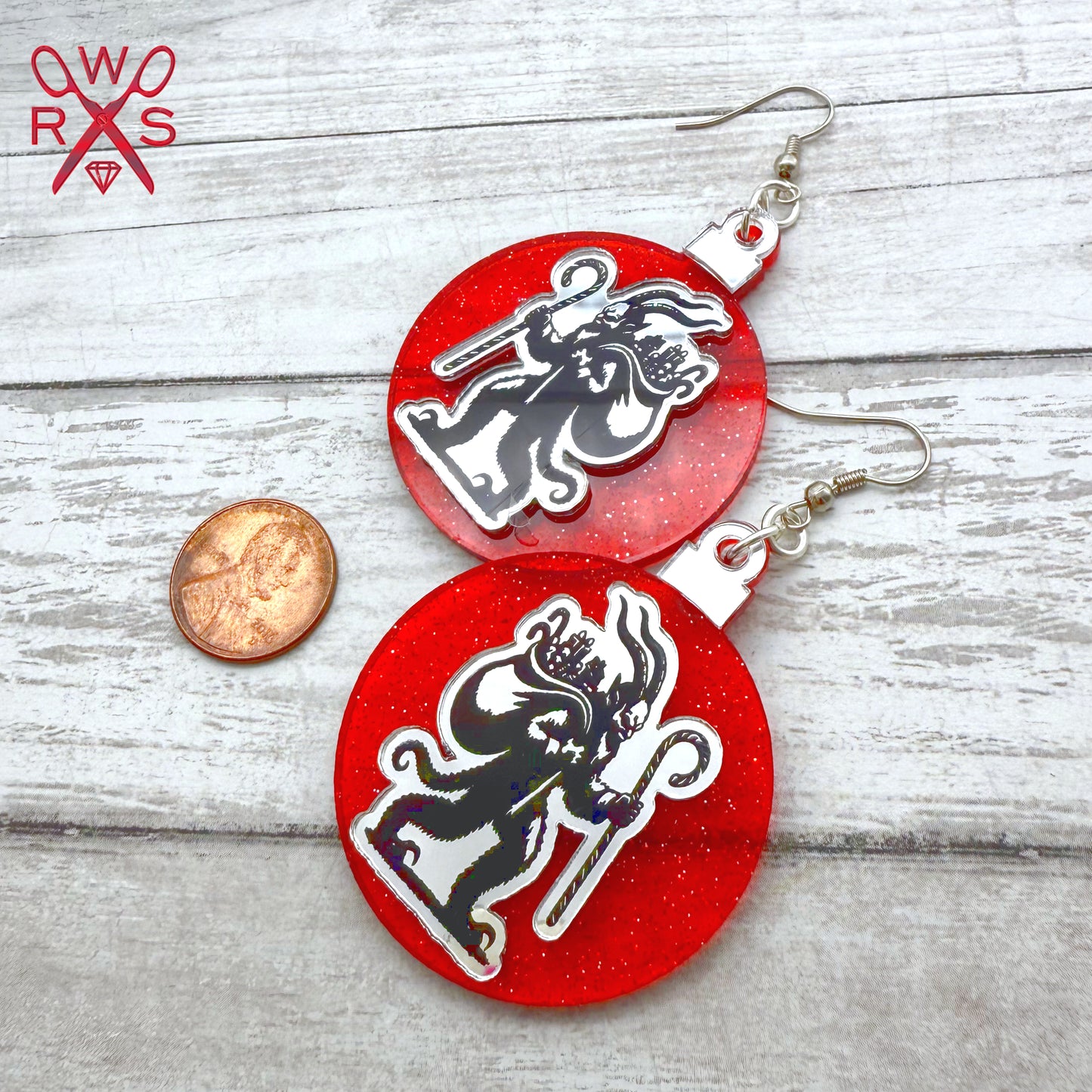 Krampus Ornament Dangles in Laser Cut Acrylic