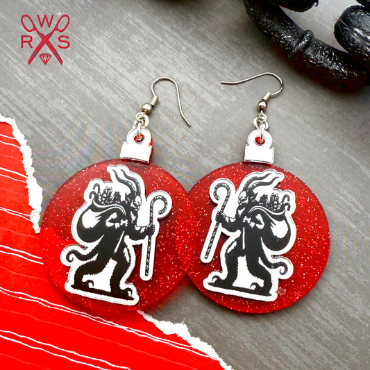 Krampus Ornament Dangles in Laser Cut Acrylic