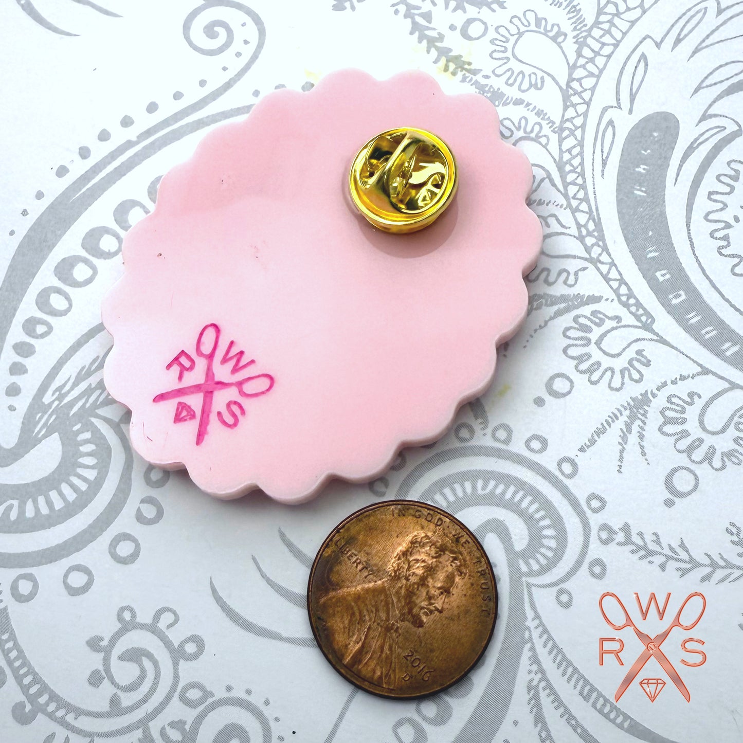 Life After Death Cameo Pin in Pink