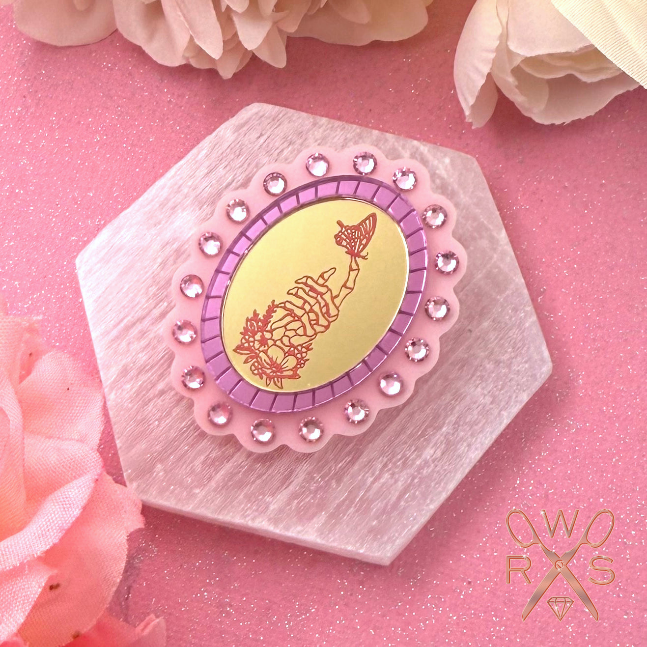 Life After Death Cameo Pin in Pink