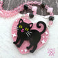 Midnight Kitty Acrylic Beaded Necklace