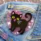 Midnight Kitty Brooch in Laser Cut Acrylic