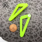 On Point Statement Studs in Neon Green