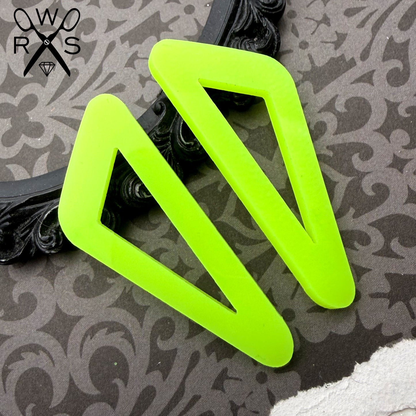On Point Statement Studs in Neon Green