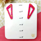 On Point Statement Studs in Pink and Gold Foil