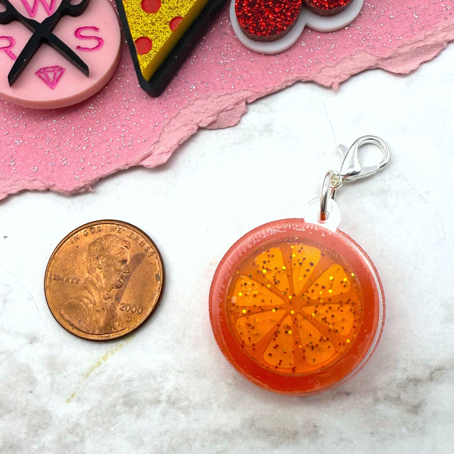 Orange Slice Bestie Charm