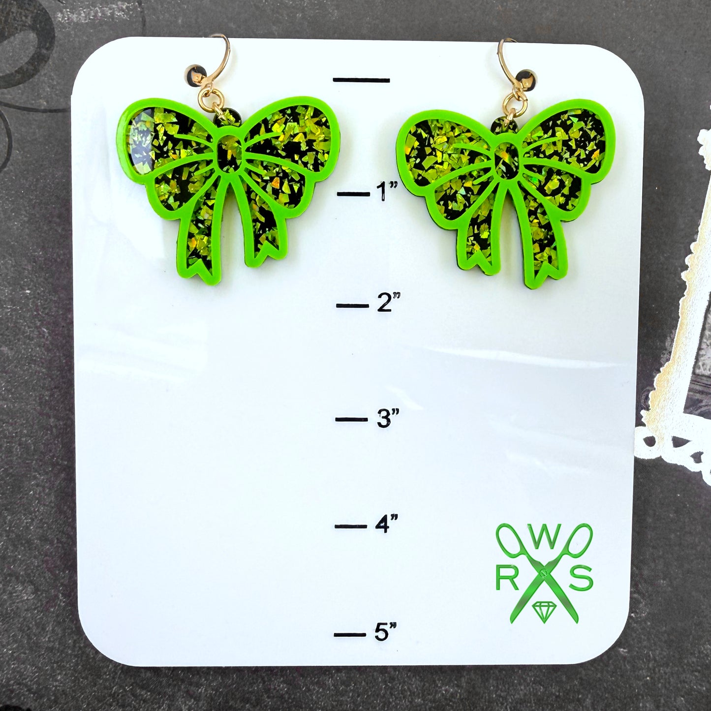 Party Bow Huggies in Green Foil