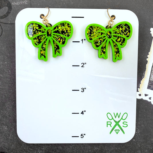 Party Bow Huggies in Green Foil