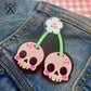 Pastel Punk Skull Cherries Pin