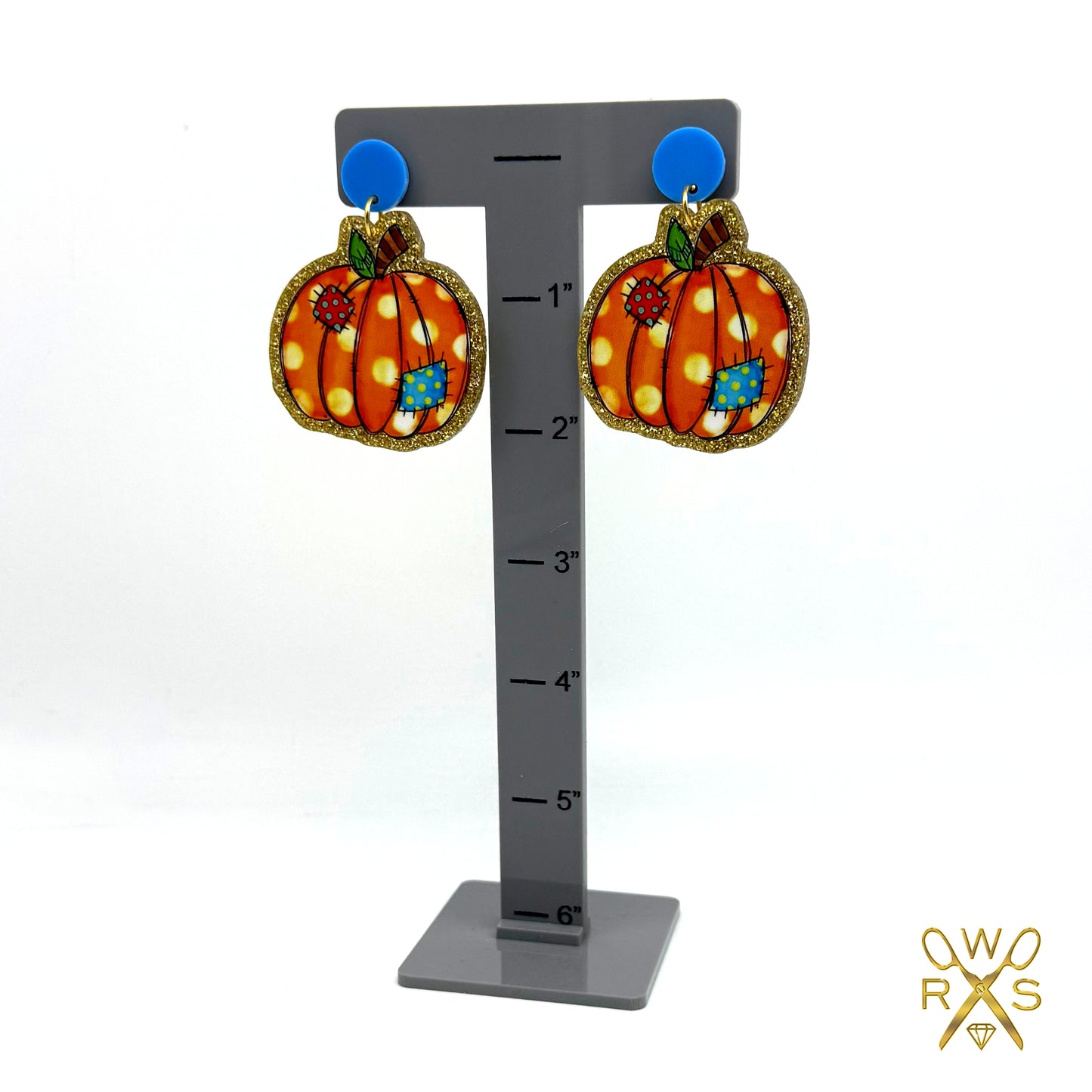 Patchwork Pumpkin Dangles