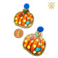 Patchwork Pumpkin Dangles