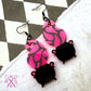 Pink Ghost Cauldron Dangles in Glow-in-the-Dark