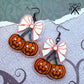 Pumpkin Cherries Dangles in Laser Cut Acrylic