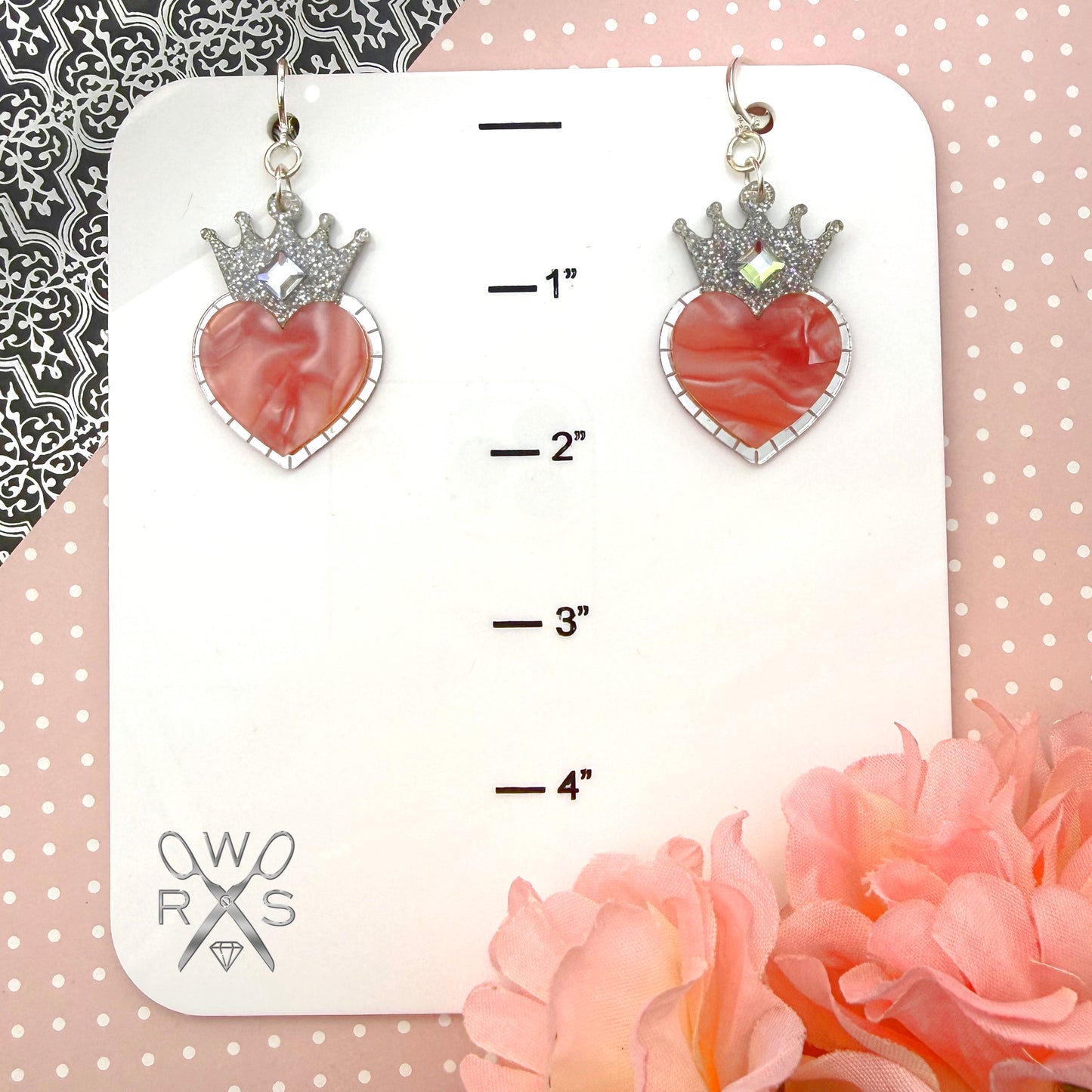 Queen of Hearts Huggies in Pink and Silver