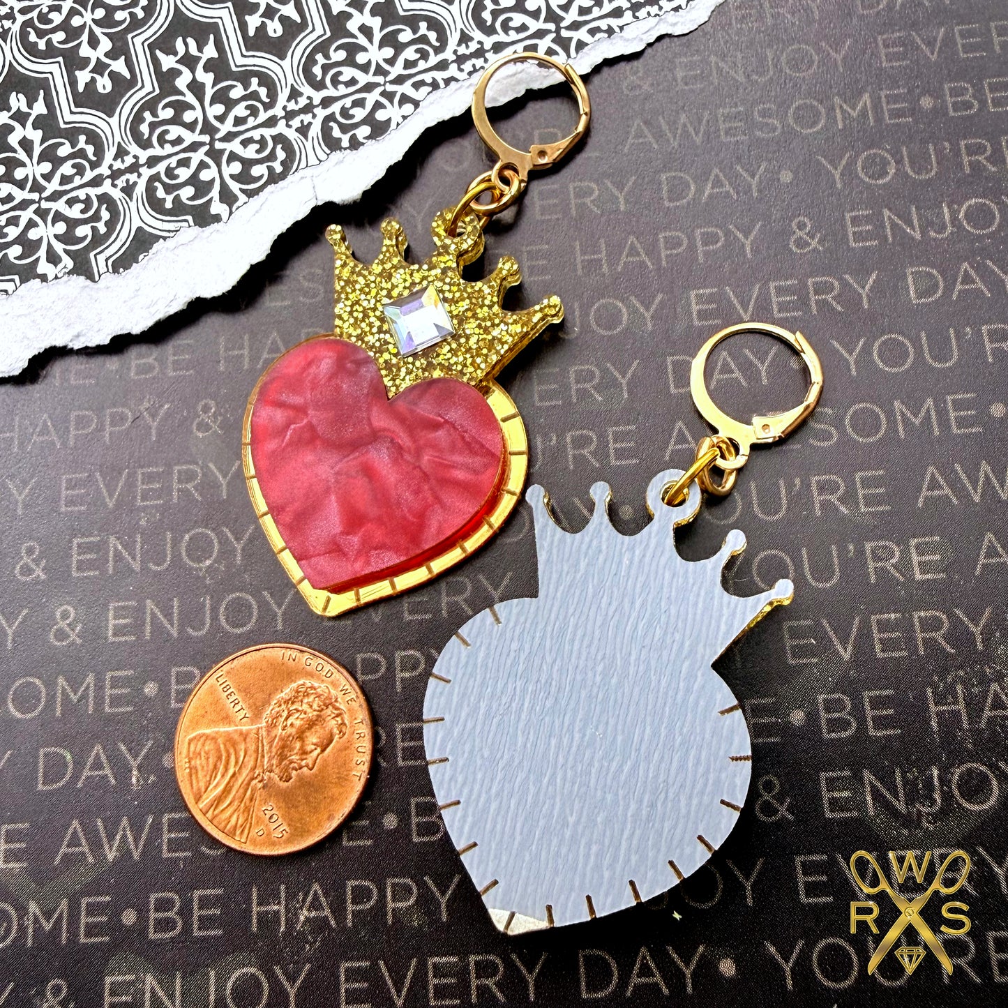 Queen of Hearts Huggies in Red and Gold