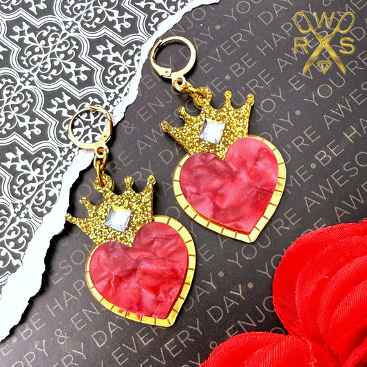 Queen of Hearts Huggies in Red and Gold