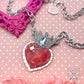 Queen of Hearts Necklace in Pink and Silver