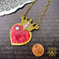 Queen of Hearts Necklace in Red and Gold