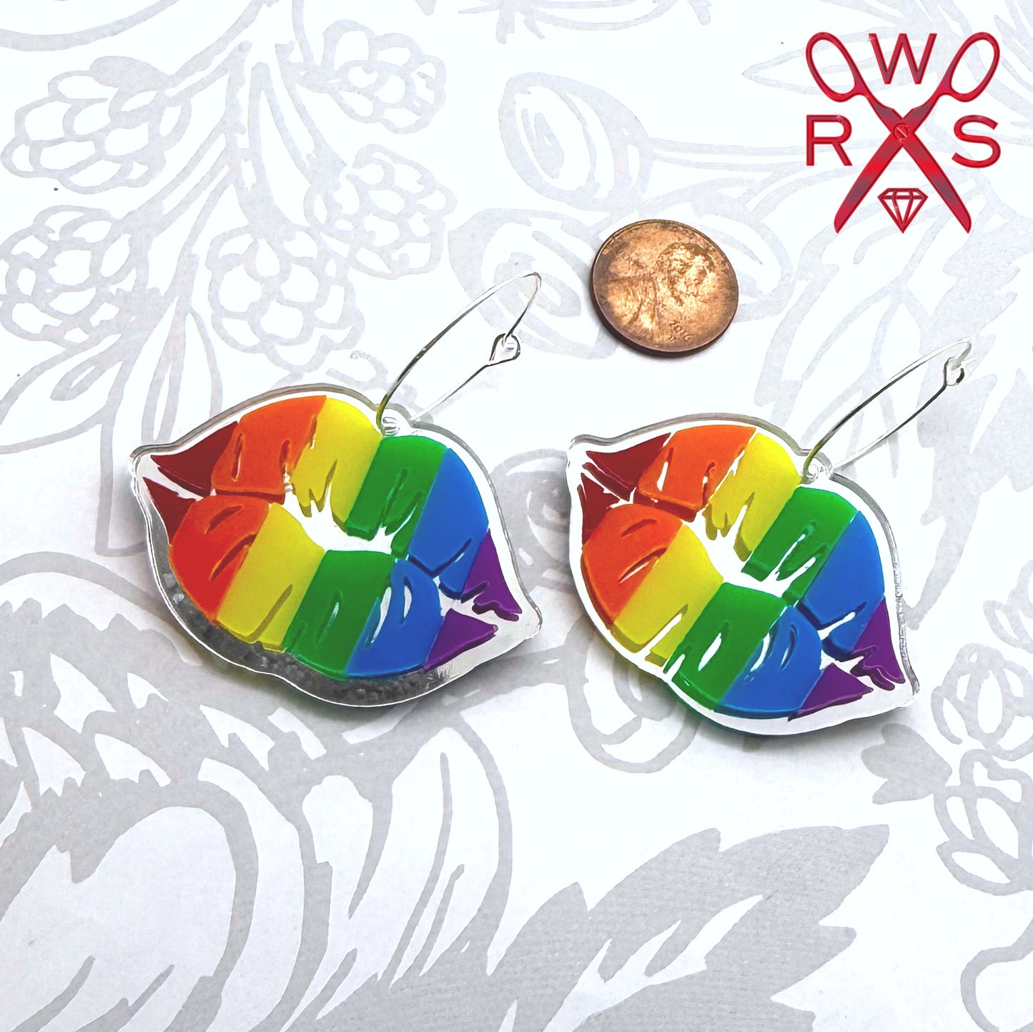 Rainbow Kiss Hoops