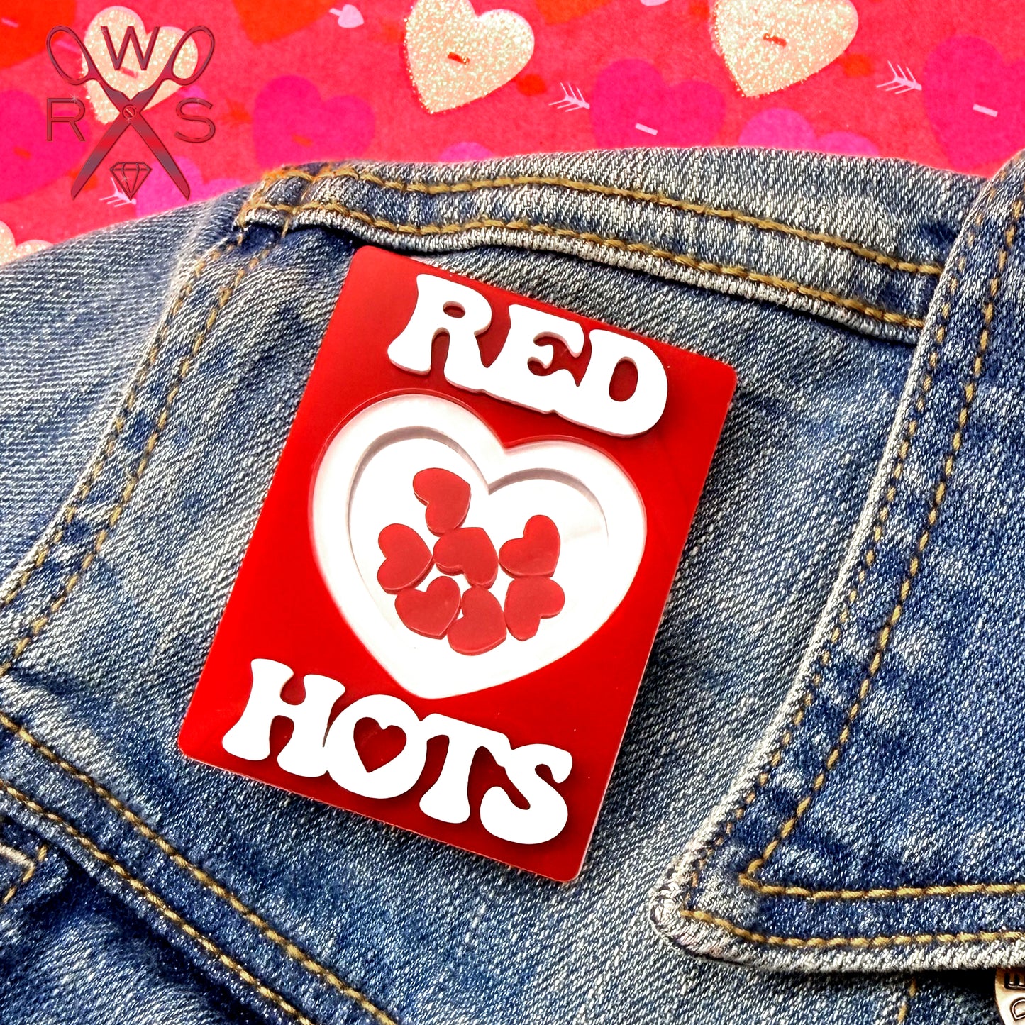 Red Hot Shaker Brooch