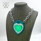 Revealed Secrets Necklace Heart Padlock in Laser Cut Acrylic