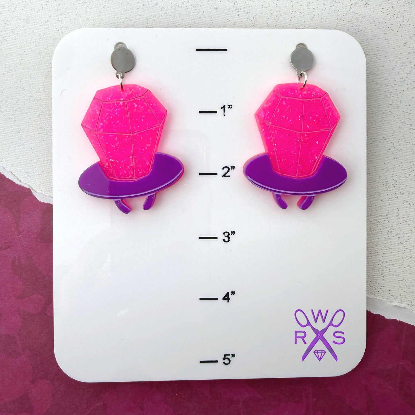 Ring Pop Dangles in Pink and Purple