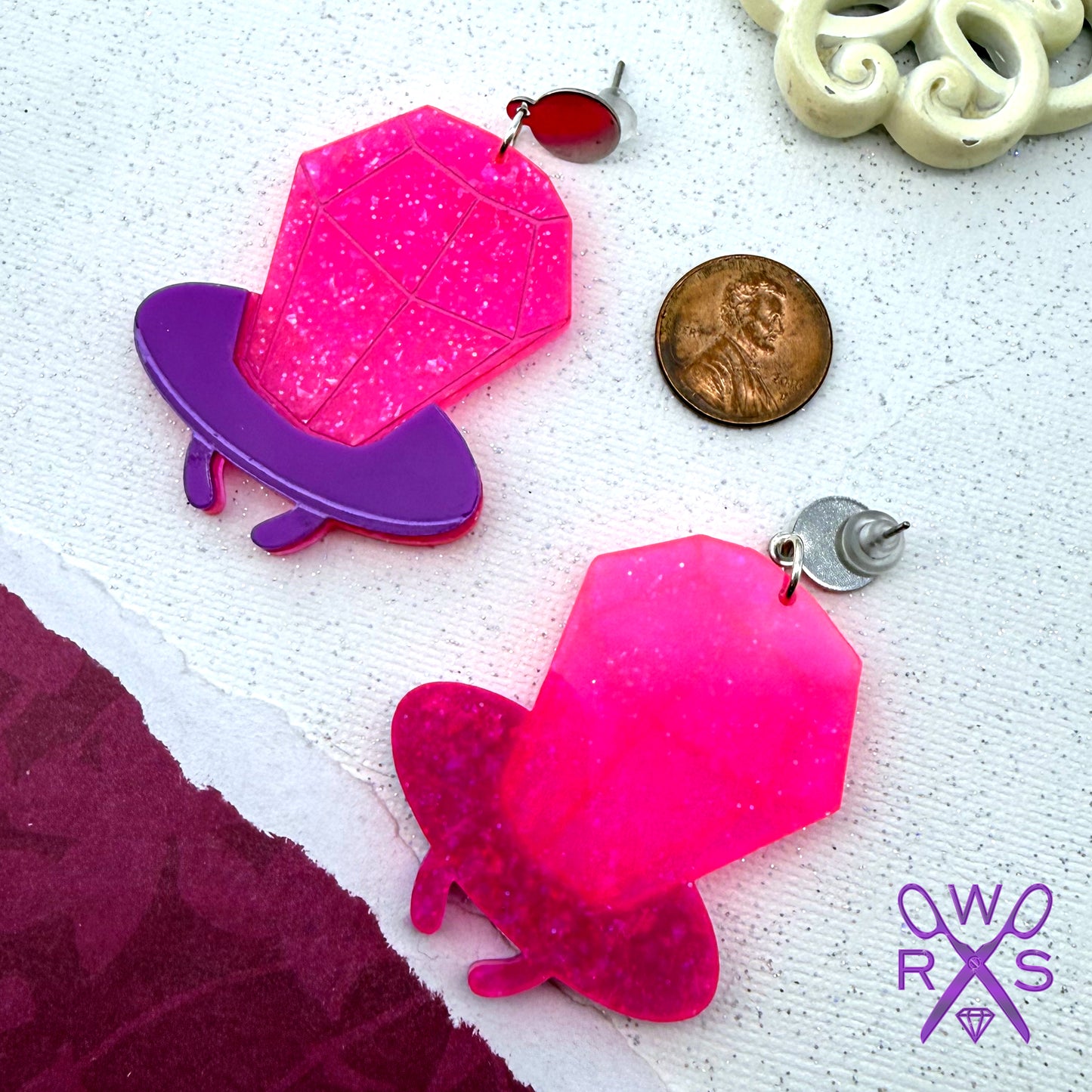 Ring Pop Dangles in Pink and Purple