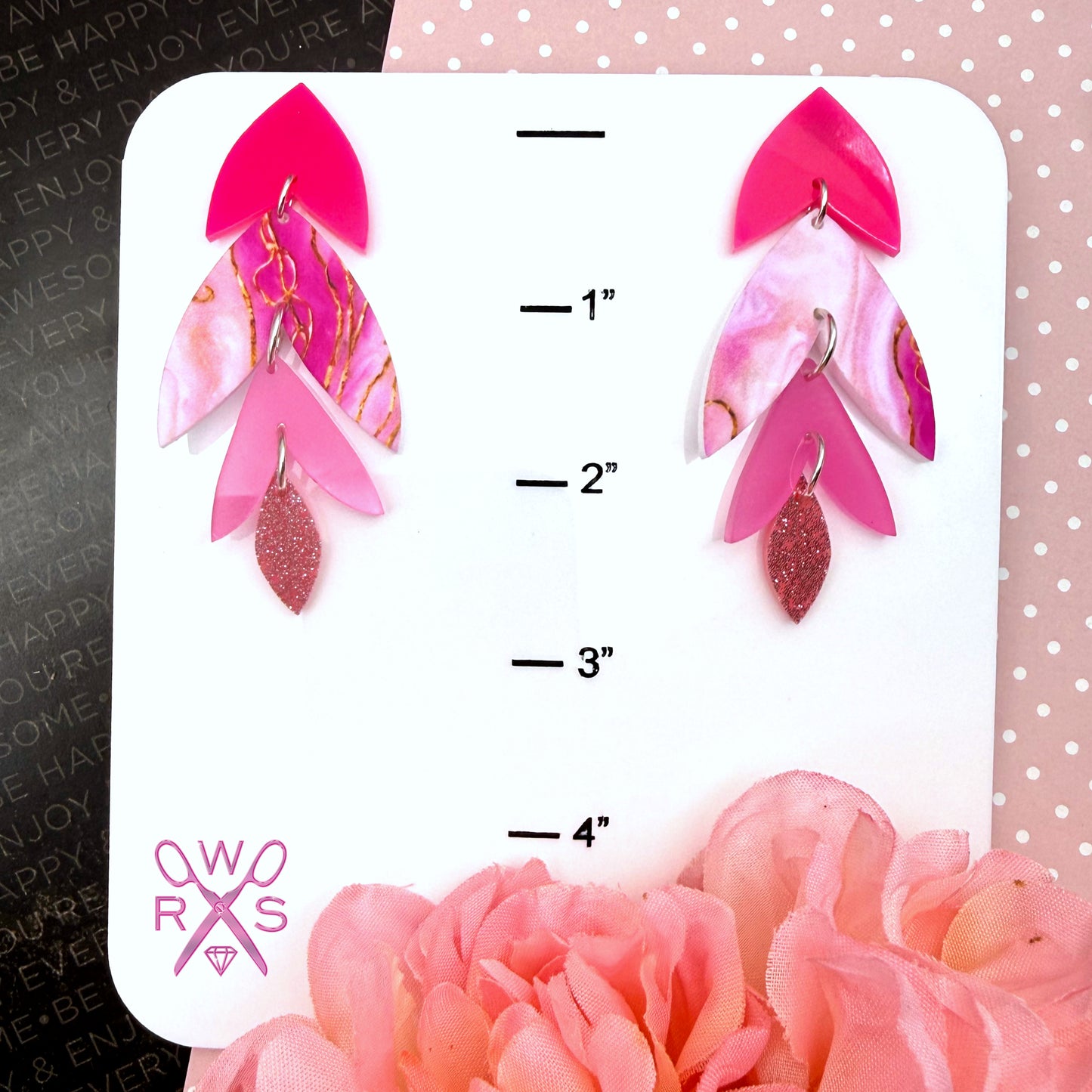 Rio Dangles in Gilded Pink