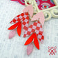 Rio Dangles in Pink and Red Checkered