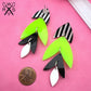 Rio Dangles in Stripes and Neon Yellow
