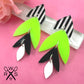 Rio Dangles in Stripes and Neon Yellow