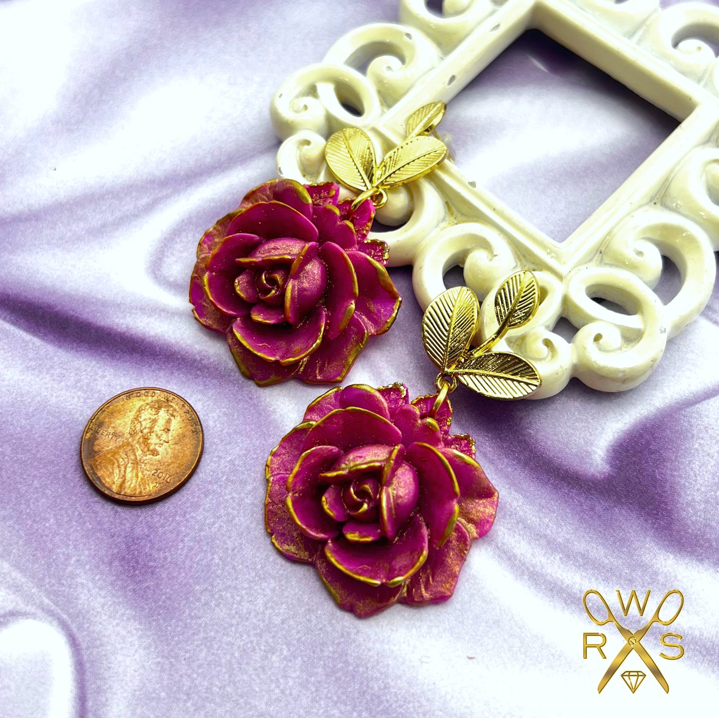 Romancing the Royals Victorian Rose Dangle Earrings