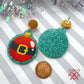 Santa Glitter Ornament Dangles