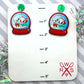 Santa Snow Globe Glitter Dangles