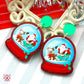 Santa Snow Globe Glitter Dangles