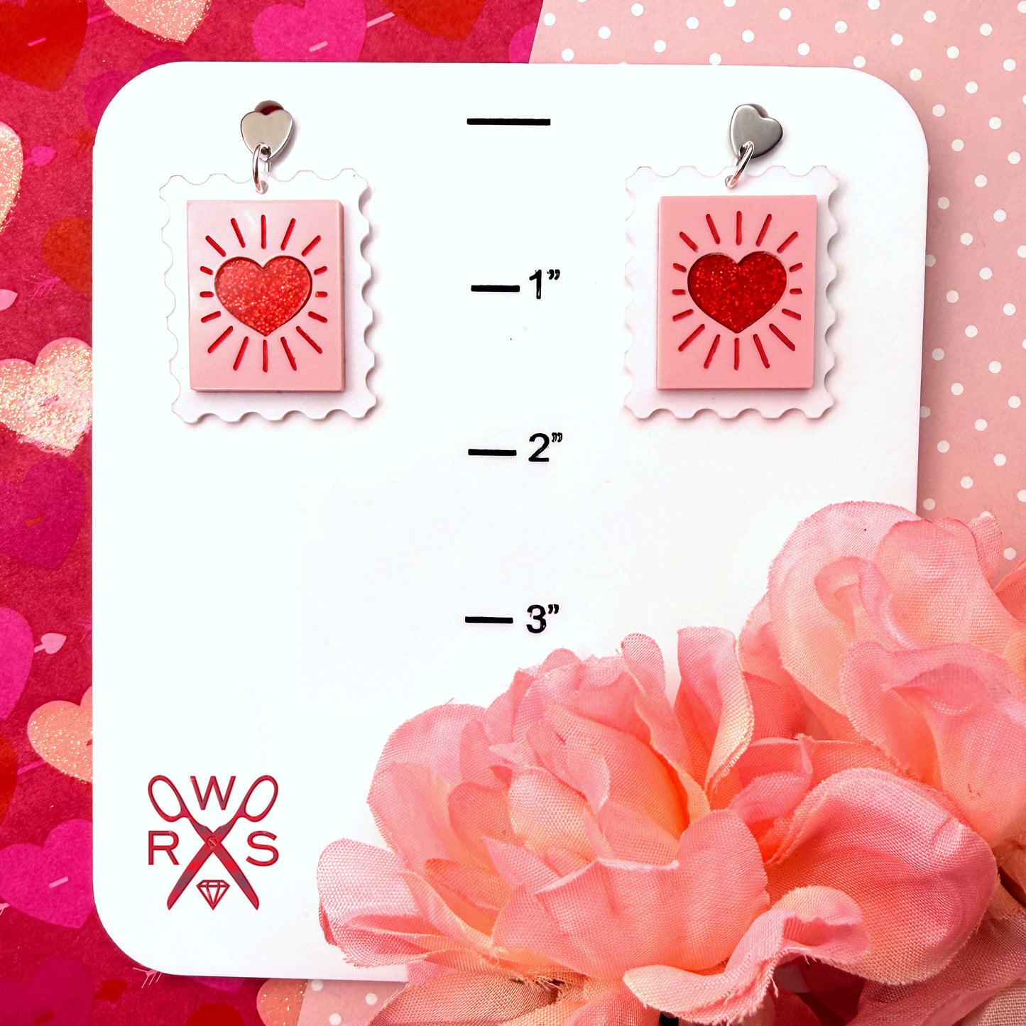 Sending Love Postage Stamp Dangles