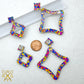 Sparkle Hoops Set in Pink Confetti