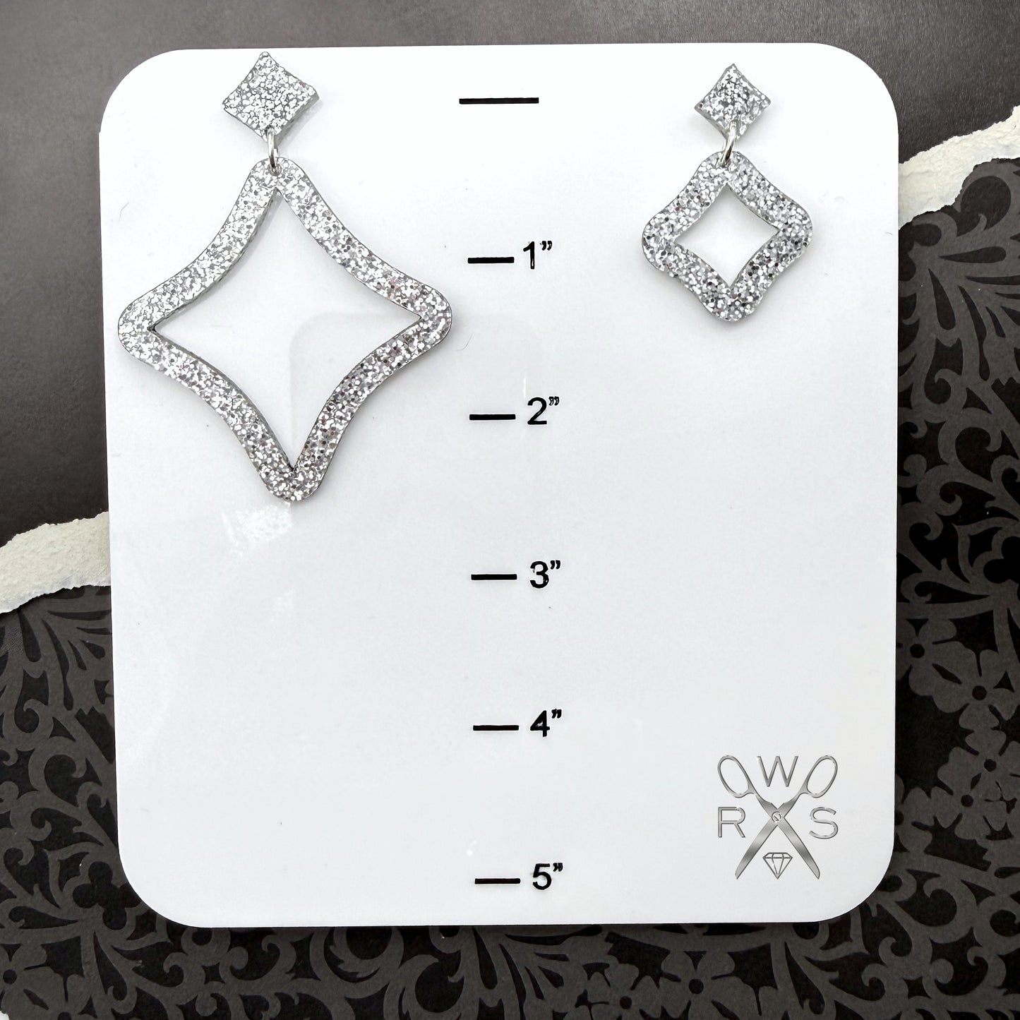 Sparkle Hoops Set in Silver Glitter